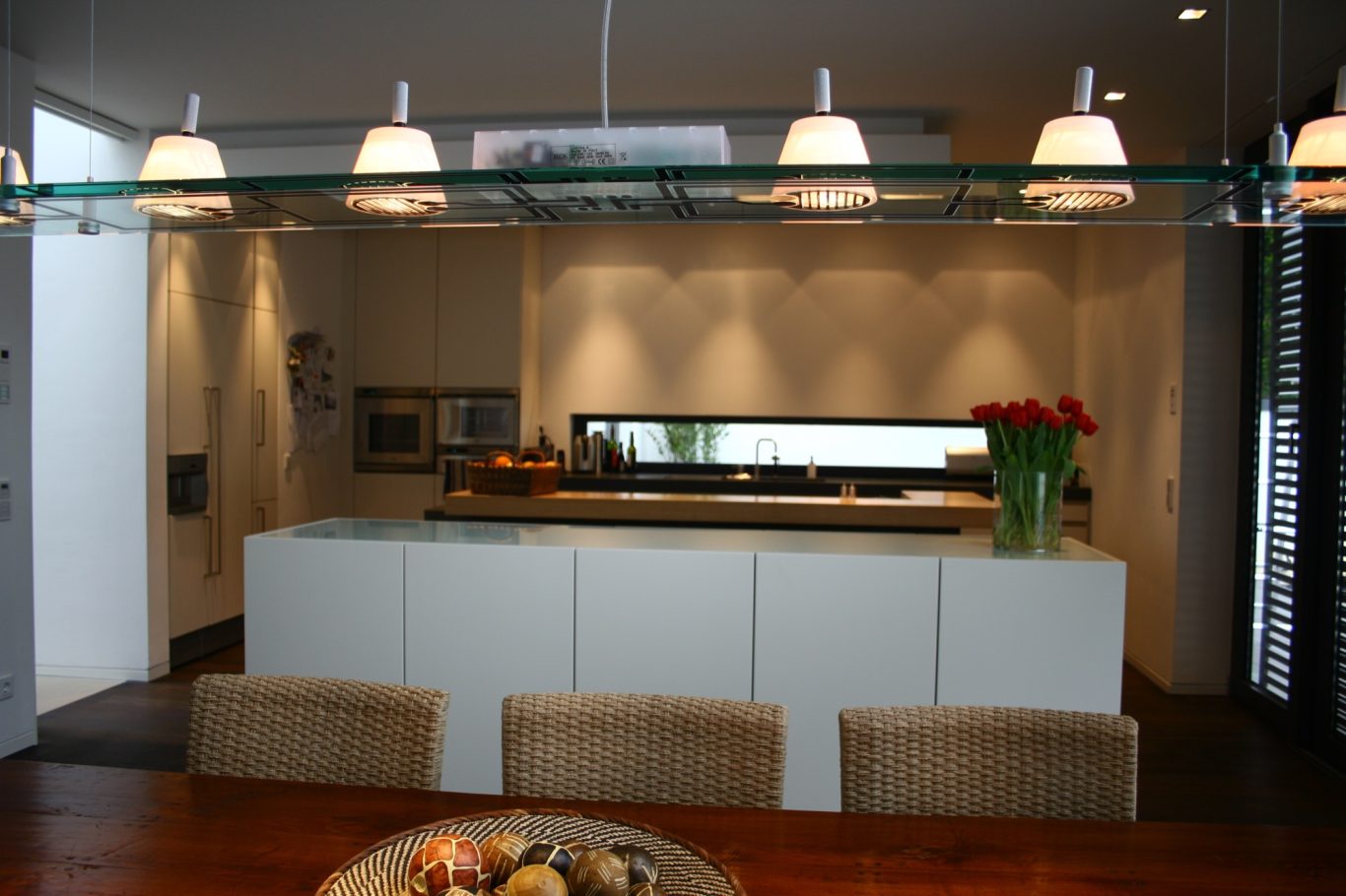 Küchenraumteilerblock Weißlack